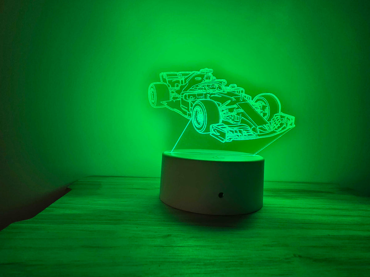 Formula 1 LED Night Light – RGB Colour Changing Desk Lamp