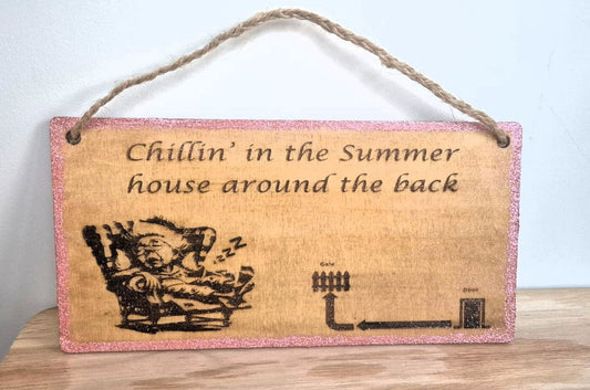 Personalised Wooden Hanging Sign – Custom Laser Engraved Plaque