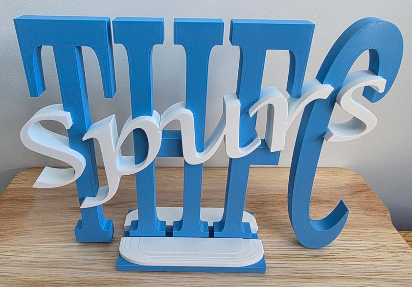 ⚽ Personalised Football Team Name Display – Custom 3D Printed