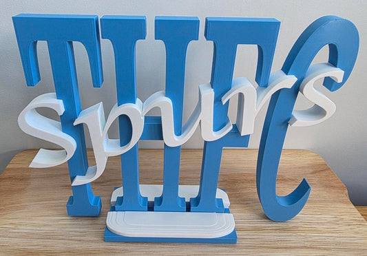 ⚽ Personalised Football Team Name Display – Custom 3D Printed